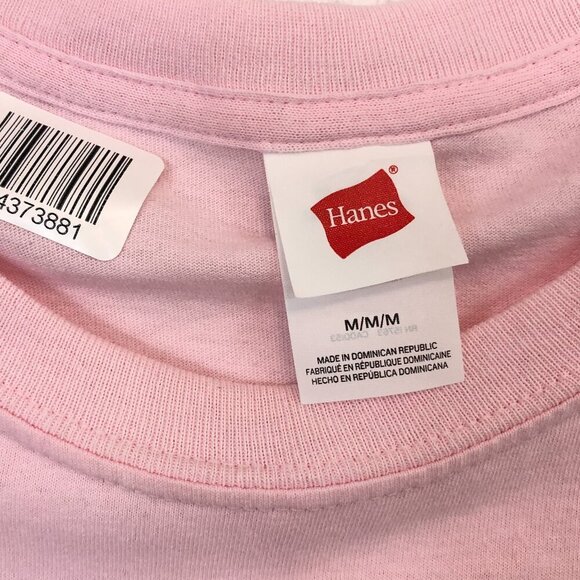 Hanes Hoeing Ain't Easy Pink T-Shirt Size Medium - Picture 5 of 6